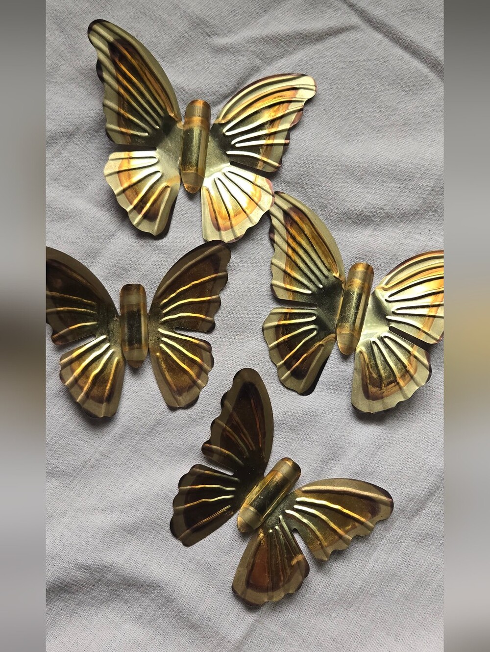 Vintage Homeco Metal Butterfly Wall Decor - Set of 4